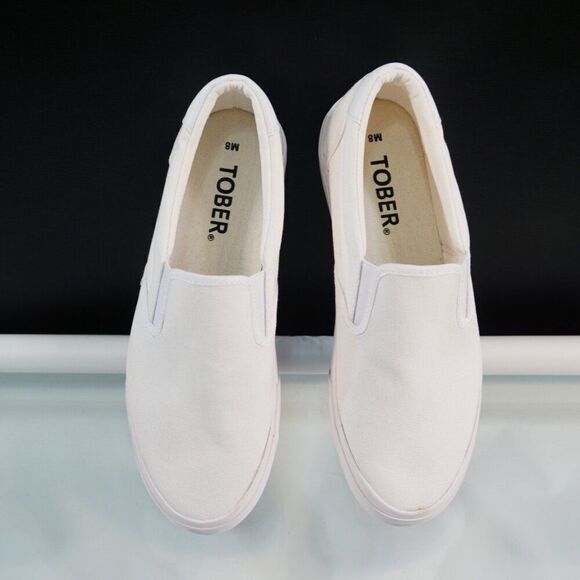 New TOBER Mens Casual Slip-on Loafers Size 8 Boat Shoes Canvas Low Walking Shoes main image 5